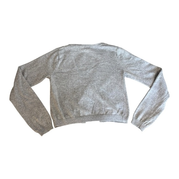 Brandy Melville button up cropped grey cardigan sweater one size - Picture 5 of 6